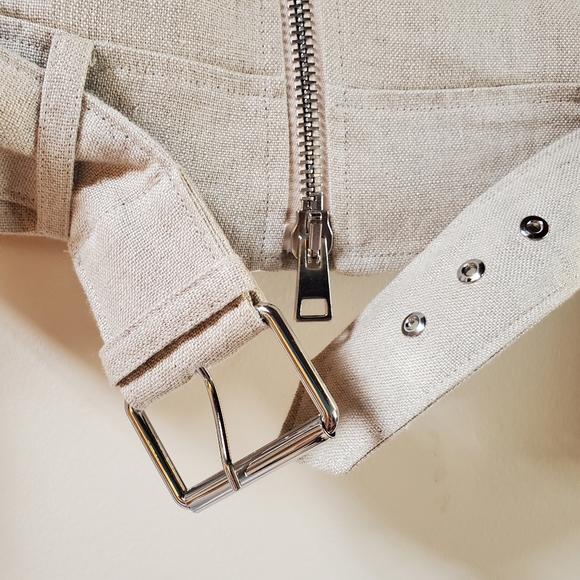 Theory Linen Moto Jacket Size S - Picture 4 of 9